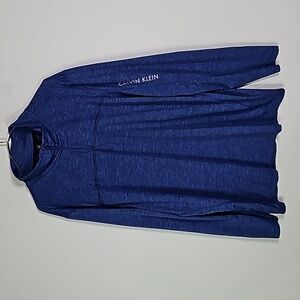 Calvin Klein large blue half zip long sleeve shirt